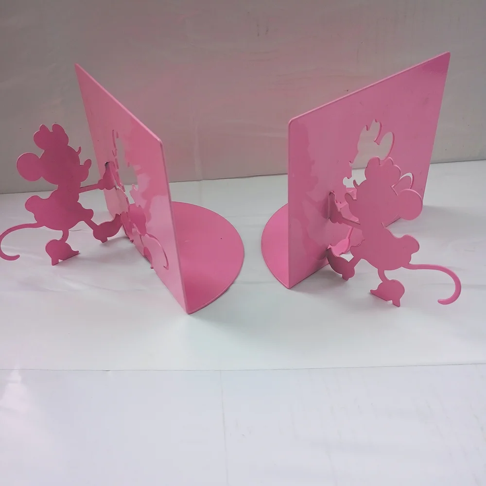 Pink Mouse Silhouette Bookends